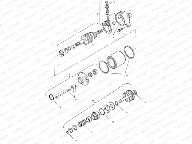 STARTING MOTOR - C10RD50AA (4976437643E01) | STARTING MOTOR - C10RD50AA (4976437643E01)
