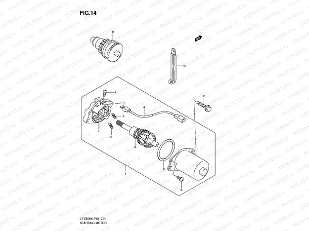 STARTING MOTOR (MODEL K6/K7/K8)