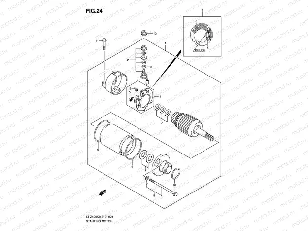 STARTING MOTOR (MODEL K9)
