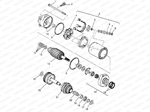 STARTING MOTOR SLX 780 B964287 and Intl. SLX 780 I964287 (4937443744C008) | STARTING MOTOR SLX 780 B964287 and Intl. SLX 780 I964287 (4937443744C008)