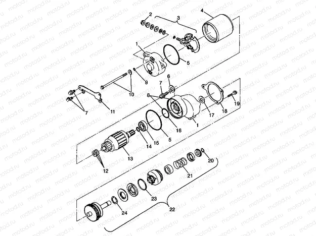 STARTING MOTOR Sport 400L W98BA38C (4947234723D003) | STARTING MOTOR Sport 400L W98BA38C (4947234723D003)