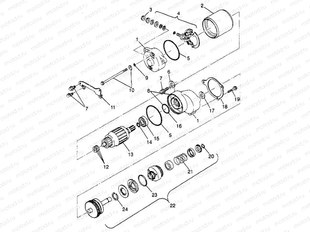 STARTING MOTOR (SPORT) Sport 400L W97BA38C (4940124012D008) | STARTING MOTOR (SPORT) Sport 400L W97BA38C (4940124012D008)