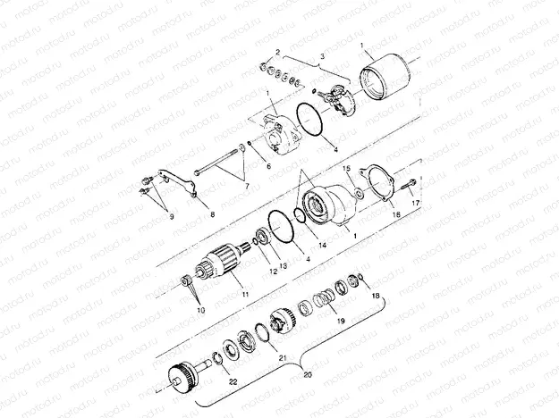 STARTING MOTOR Sportsman 4x4 W958040 (4930403040D006) | STARTING MOTOR Sportsman 4x4 W958040 (4930403040D006)