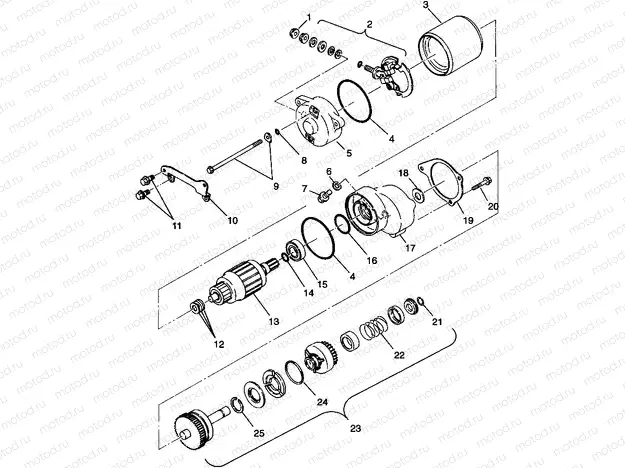 STARTING MOTOR Sportsman 4x4 W968040 (4935943594D006) | STARTING MOTOR Sportsman 4x4 W968040 (4935943594D006)