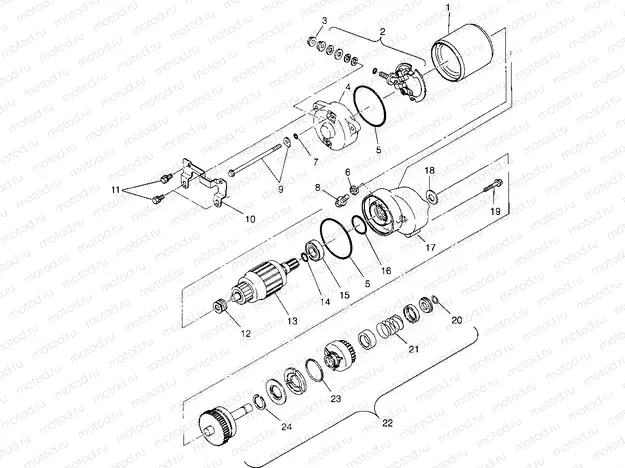 STARTING MOTOR Trail Boss W968527 (4935883588C010) | STARTING MOTOR Trail Boss W968527 (4935883588C010)