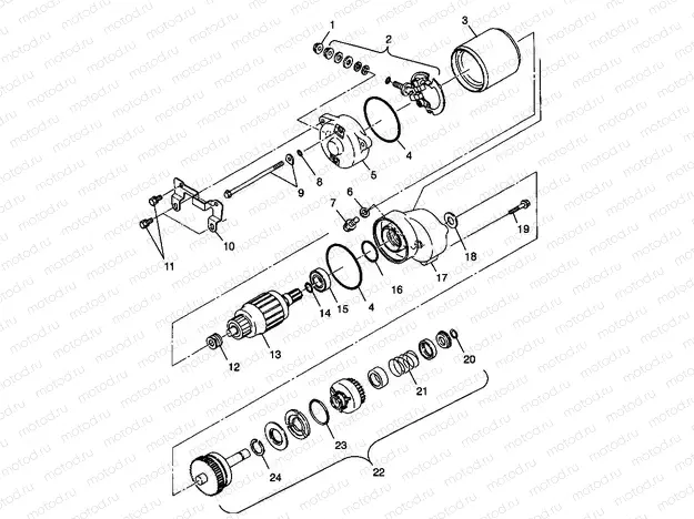 STARTING MOTOR Trail Boss W98AA25C (4945314531C010) | STARTING MOTOR Trail Boss W98AA25C (4945314531C010)