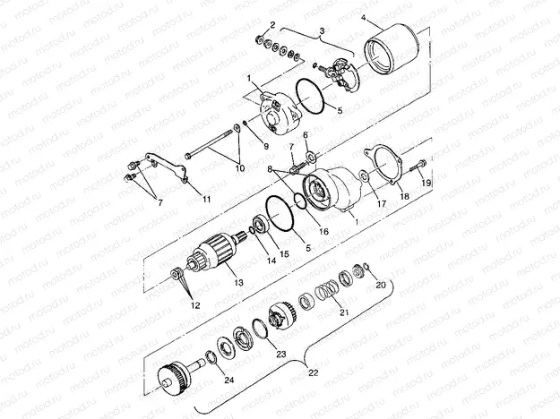 STARTING MOTOR - W98BC38C (4947254725d007) | STARTING MOTOR - W98BC38C (4947254725d007)