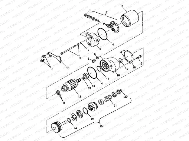STARTING MOTOR XPLORER 400L W98CC38C (4945414541D006) | STARTING MOTOR XPLORER 400L W98CC38C (4945414541D006)