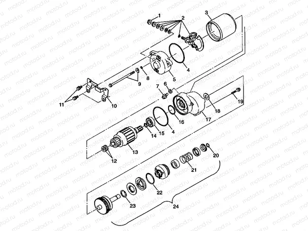 STARTING MOTOR XPRESS 300 W98CA28C (4945364536C013) | STARTING MOTOR XPRESS 300 W98CA28C (4945364536C013)