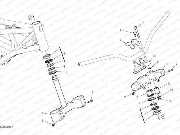 STEERING ASSEMBLY [MOD:SCR800DS]