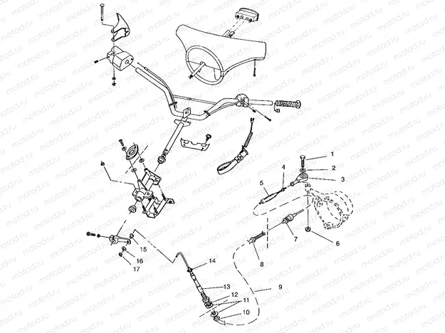 STEERING ASSEMBLY SL 750 B954070 (4930523052A014) | STEERING ASSEMBLY SL 750 B954070 (4930523052A014)