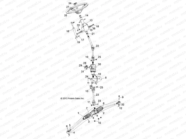 STEERING - D131D9JDJ/1L9JDJ/2M9JDJ (49BRUTUSSTEER13) | STEERING - D131D9JDJ/1L9JDJ/2M9JDJ (49BRUTUSSTEER13)