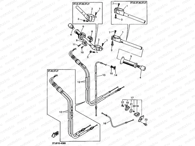 Steering handle cable 1