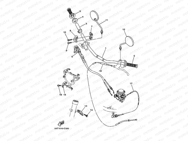 Steering handle & cable