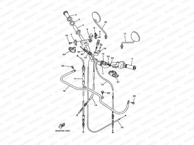 STEERING HANDLE & CABLE 2