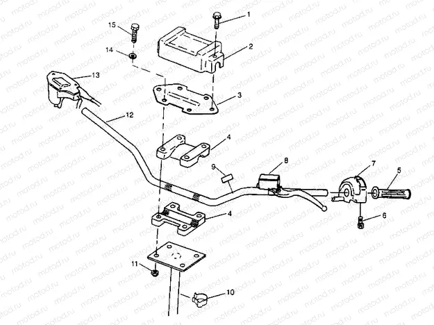 STEERING - HANDLEBAR  2X4 300 W957530 (4930053005B005) | STEERING - HANDLEBAR  2X4 300 W957530 (4930053005B005)