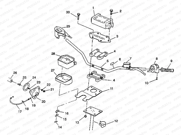 STEERING - HANDLEBAR 4X4 350L W938139 (4924052405017A) | STEERING - HANDLEBAR 4X4 350L W938139 (4924052405017A)