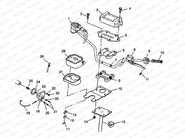 STEERING - HANDLEBAR Magnum 2X4 W98AA42A (4945524552B005) | STEERING - HANDLEBAR Magnum 2X4 W98AA42A (4945524552B005)