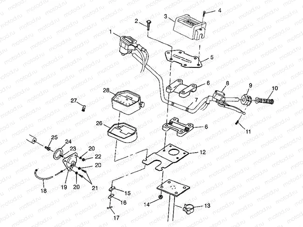 STEERING - HANDLEBAR Sportsman 400L W97AC38C (4939673967B010) | STEERING - HANDLEBAR Sportsman 400L W97AC38C (4939673967B010)