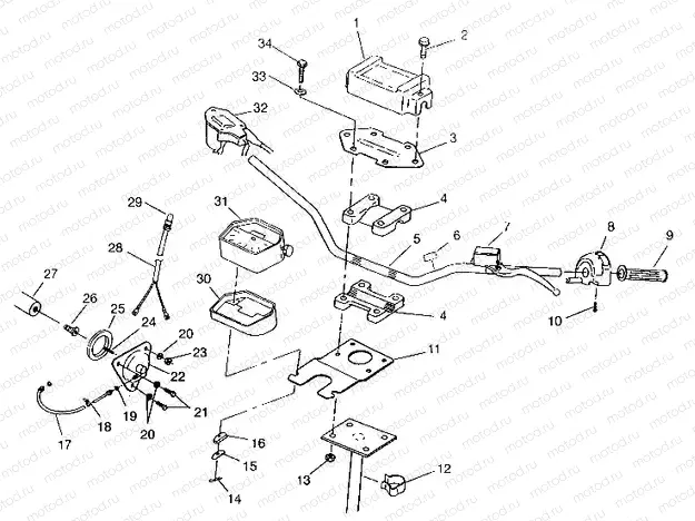 STEERING - HANDLEBAR SWEDISH 4x4 400L S948140 (4926912691B008) | STEERING - HANDLEBAR SWEDISH 4x4 400L S948140 (4926912691B008)