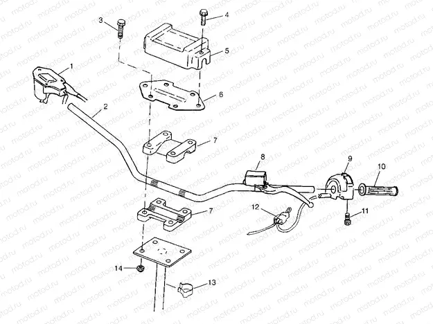 STEERING - HANDLEBAR Trail Boss W968527 (4935883588B004) | STEERING - HANDLEBAR Trail Boss W968527 (4935883588B004)