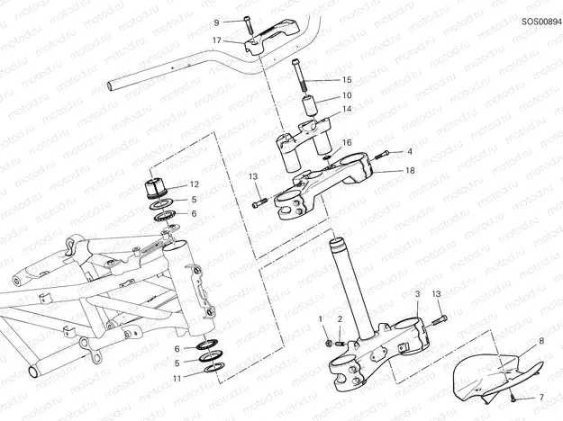 STEERING HEAD BASE ASSEMBLY [MOD:MS950]