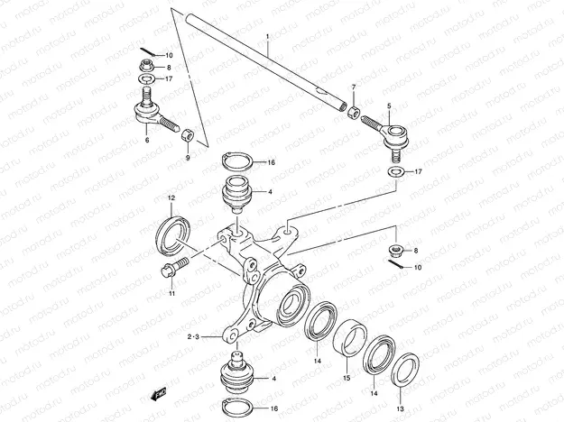 STEERING KNUCKLE (MODEL K5/K6/K7)