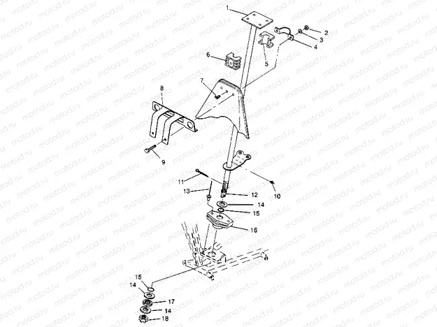 STEERING POST ASSEMBLY 2x4 400L W947540 (4926752675B005) | STEERING POST ASSEMBLY 2x4 400L W947540 (4926752675B005)