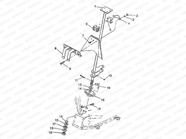 STEERING POST ASSEMBLY 4X4 350L W938139 (4924052405018A) | STEERING POST ASSEMBLY 4X4 350L W938139 (4924052405018A)