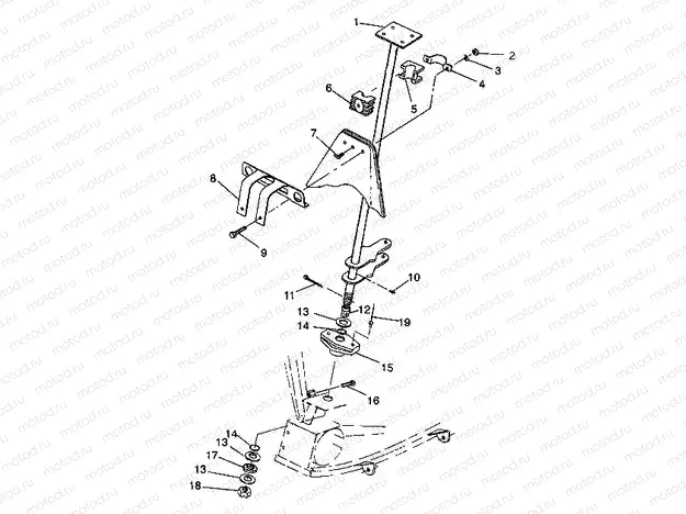 STEERING POST ASSEMBLY 6X6 250 W938727 (4924092409019A) | STEERING POST ASSEMBLY 6X6 250 W938727 (4924092409019A)