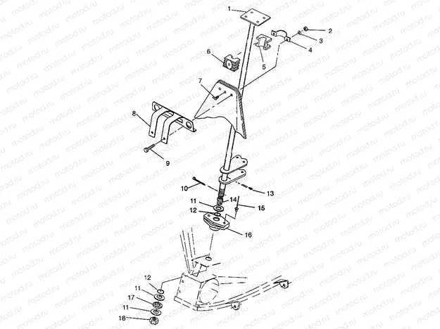 STEERING POST Magnum 6X6 - W968744 and Magnum 6X6 Swedish - S968744 (4936073607B011) | STEERING POST Magnum 6X6 - W968744 and Magnum 6X6 Swedish - S968744 (4936073607B011)