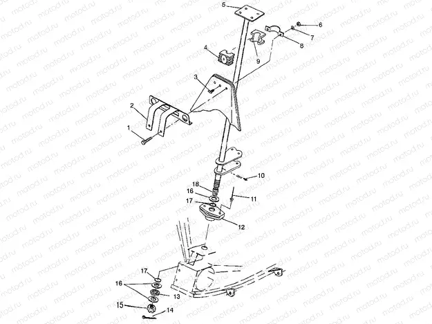 STEERING POST Magnum 6X6 W97AE42A and Swedish Magnum 6X6 S97AE42E (4940754075B011) | STEERING POST Magnum 6X6 W97AE42A and Swedish Magnum 6X6 S97AE42E (4940754075B011)
