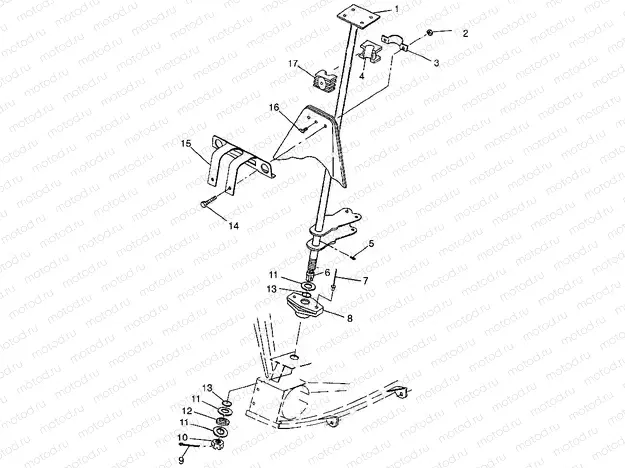 STEERING POST Sportsman 400L W97AC38C (4939673967B011) | STEERING POST Sportsman 400L W97AC38C (4939673967B011)