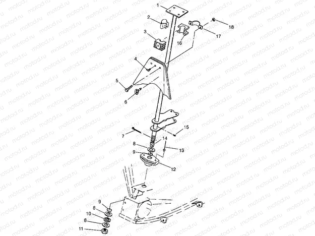STEERING POST XPRESS 300 W969530 and XPRESS 400 W969540 (4935923592C002) | STEERING POST XPRESS 300 W969530 and XPRESS 400 W969540 (4935923592C002)