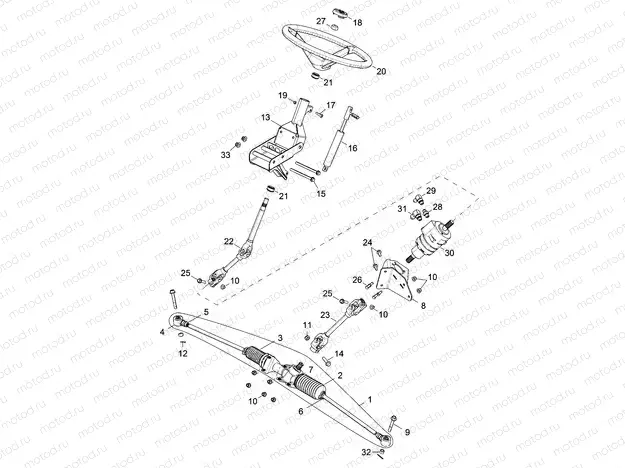 STEERING - R151DPD1AA/2D (49BRUTUSSTEER15) | STEERING - R151DPD1AA/2D (49BRUTUSSTEER15)