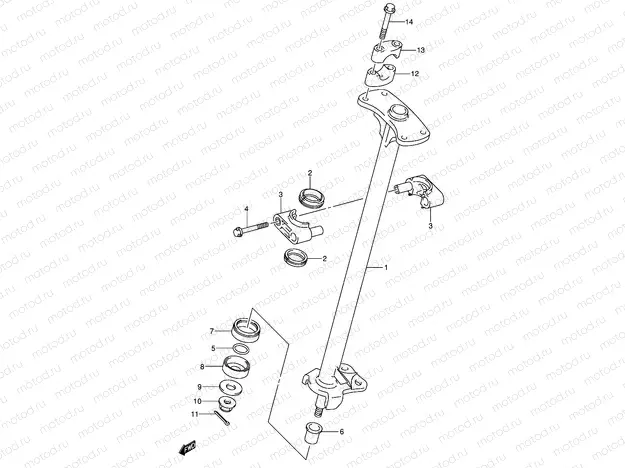 STEERING SHAFT (MODEL K4/K5/K6)