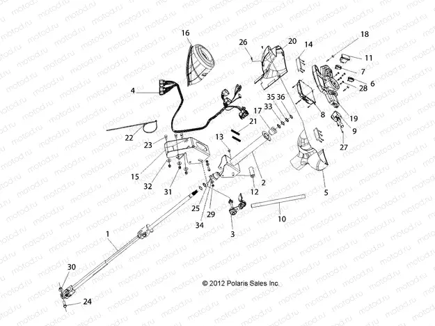 STEERING | STEERING, COLUMN, TILT - L13G2/4/6 ALL OPTIONS (49GEMSTEER13TILT)