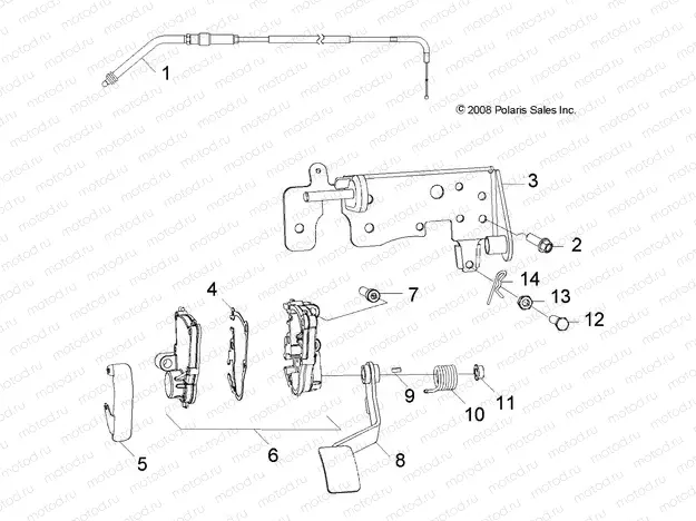 STEERING | STEERING, CONTROLS and THROTTLE - R15YA17AA/AF/BA/BF (49RGRTHROTTLEPEDAL15RZR170)