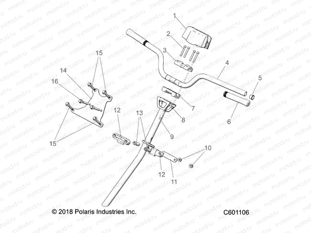 STEERING | STEERING, H-BAR, STEERING POST, GRIPS - S21CEA5BSL (C601106)