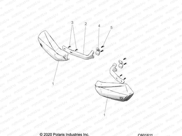 STEERING | STEERING, HAND GUARDS - S22TDL8RS/8RE ALL OPTIONS (C601611)