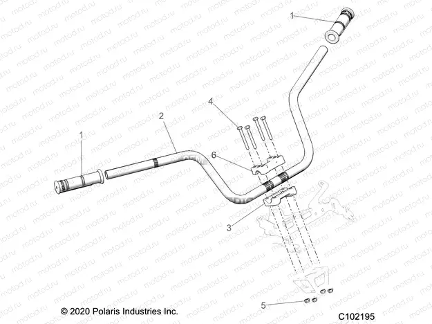 STEERING | STEERING, HANDLEBAR - A22SLE95FJ/S95CJ/S95FJ (102195)