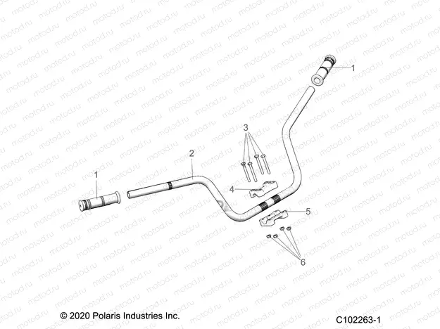 STEERING | STEERING, HANDLEBAR - A22SYE85AP (C102263-1)