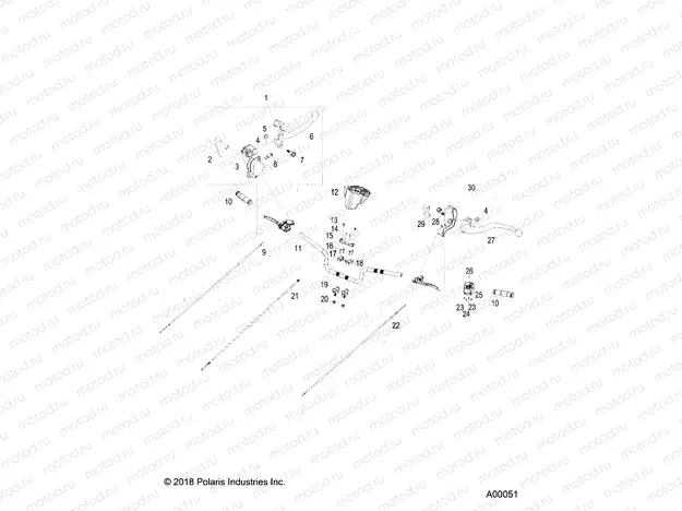 STEERING | STEERING, HANDLEBAR - A23YAK11B6/B7/N6/N7 (A00051)