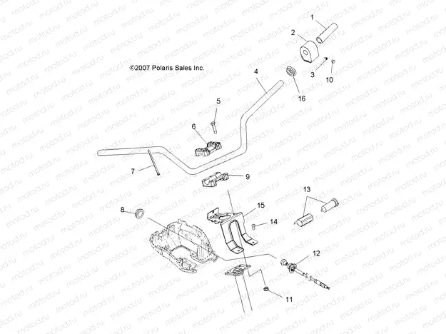 STEERING | STEERING, HANDLEBAR and CONTROLS - A08CL50AA (49ATVHANDLEBAR086X6)
