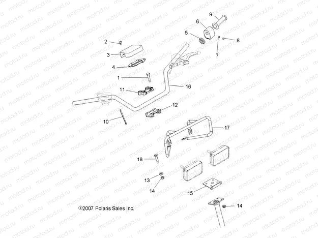 STEERING | STEERING, HANDLEBAR and CONTROLS - A09BA50FA (49ATVHANDLEBAR08SCRAM)