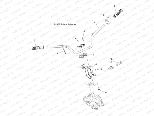 STEERING | STEERING, HANDLEBAR and CONTROLS - A09TN50EA (49ATVHANDLEBAR09SP500TRGQD)
