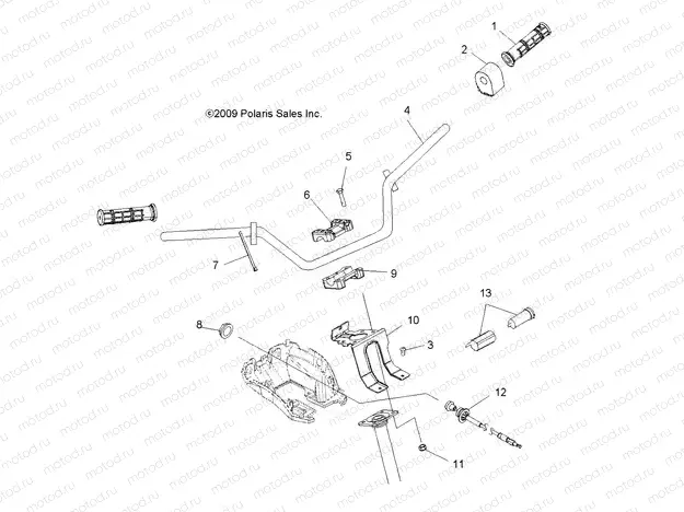 STEERING | STEERING, HANDLEBAR and CONTROLS - A10MH50FX/FF (49ATVHANDLEBAR10SP500I)
