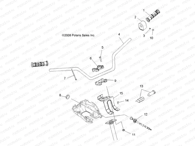 STEERING | STEERING, HANDLEBAR and CONTROLS - A14MB46TH (49ATVHANDLEBAR09SP500)