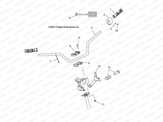 STEERING | STEERING, HANDLEBAR and CONTROLS - A15SJE57HI (49ATVHANDLEBAR15570SP)