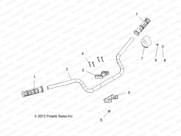 STEERING | STEERING, HANDLEBAR and CONTROLS - A15SVA85FD (49ATVHANDLEBAR13850SCRAM)
